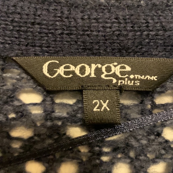 Extra Long Blue Knit Cardigan - Picture 2 of 6